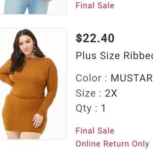 Plus Size Ribbed Dress